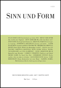 Sinn und Form 3/2017